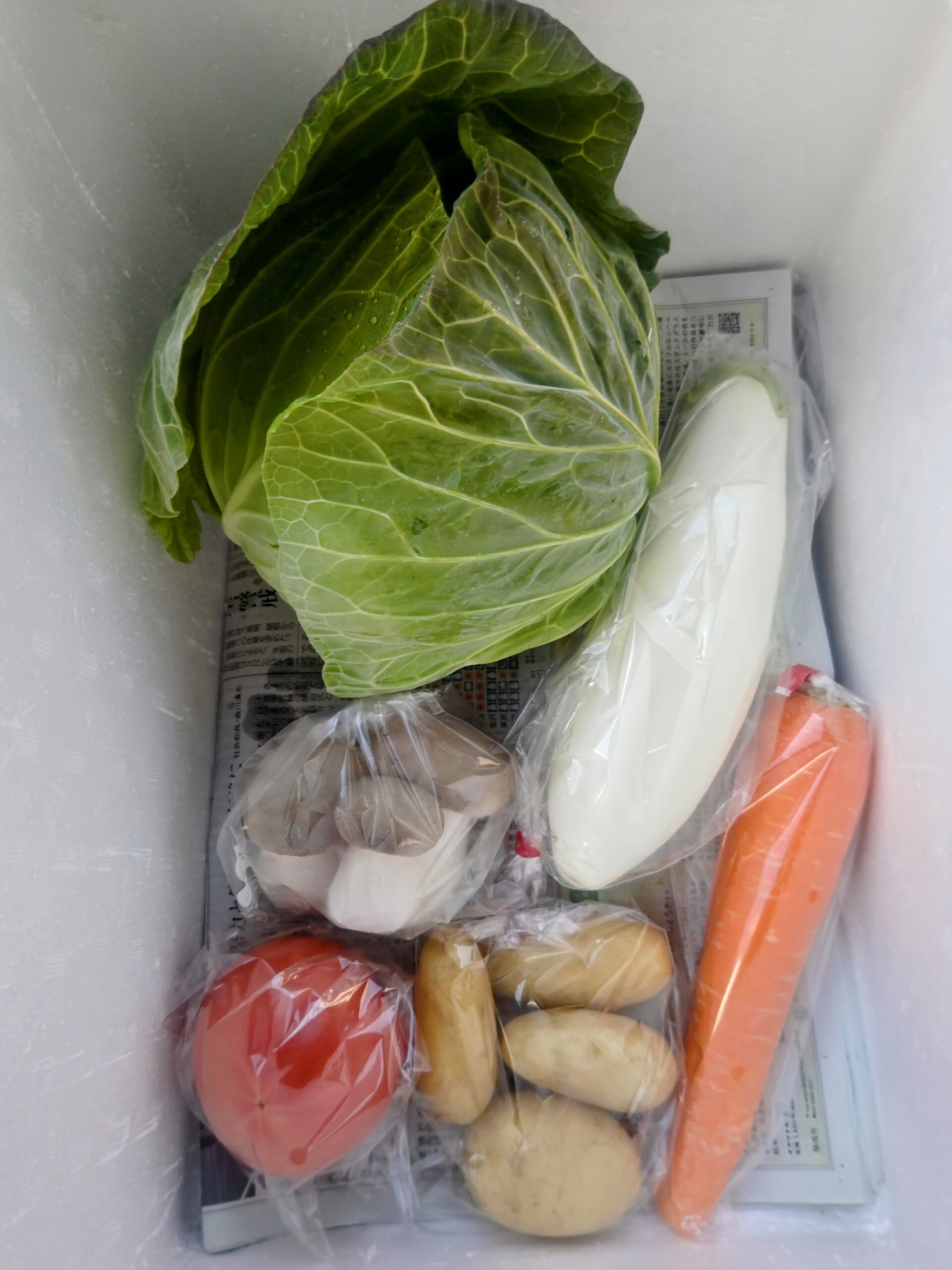 2月9日(月)に宅配予定の野菜のセットはこちらです！